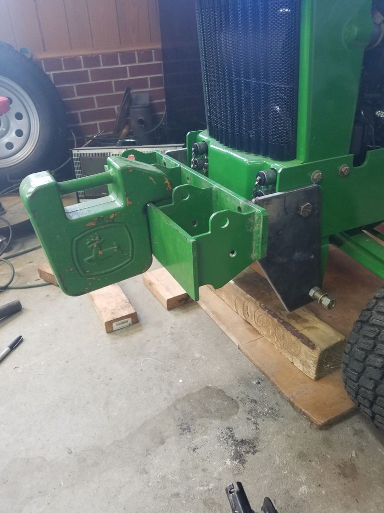John Deere 140 Front Suitcase Weight Bracket Garden Tractor Forums